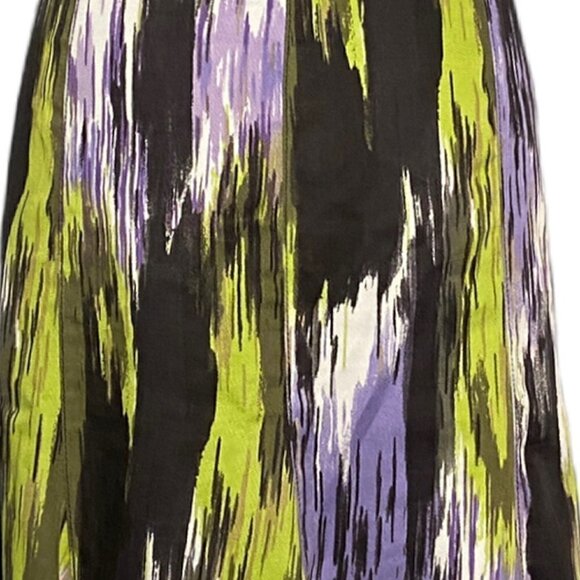 Spanner Tencel Midi Skirt Size 8 Abstract Brushstroke Print, Lined - Picture 7 of 9